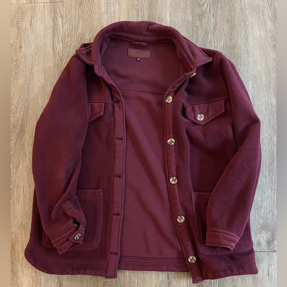 2 for $25▪️ Maroon shirt jacket (schaket)